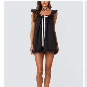 NWT Edikted Rayne Lacey Babydoll Mini Dress
